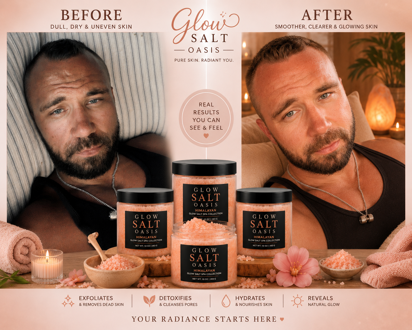 Glow salt Spa facial scrub