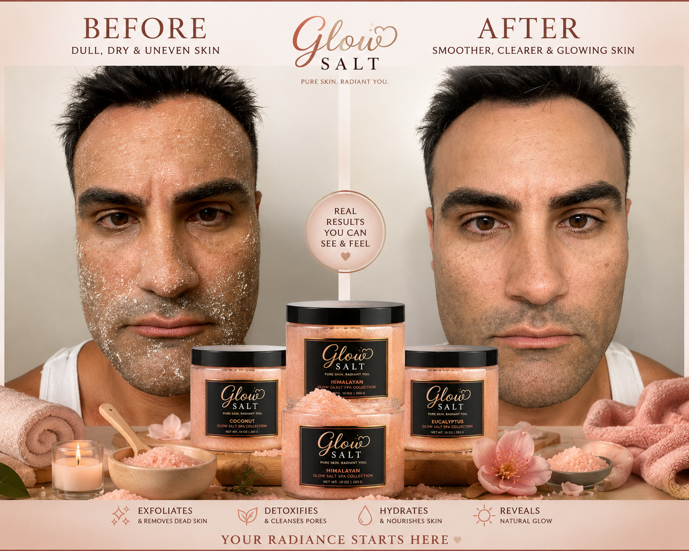 Glow salt Spa facial scrub