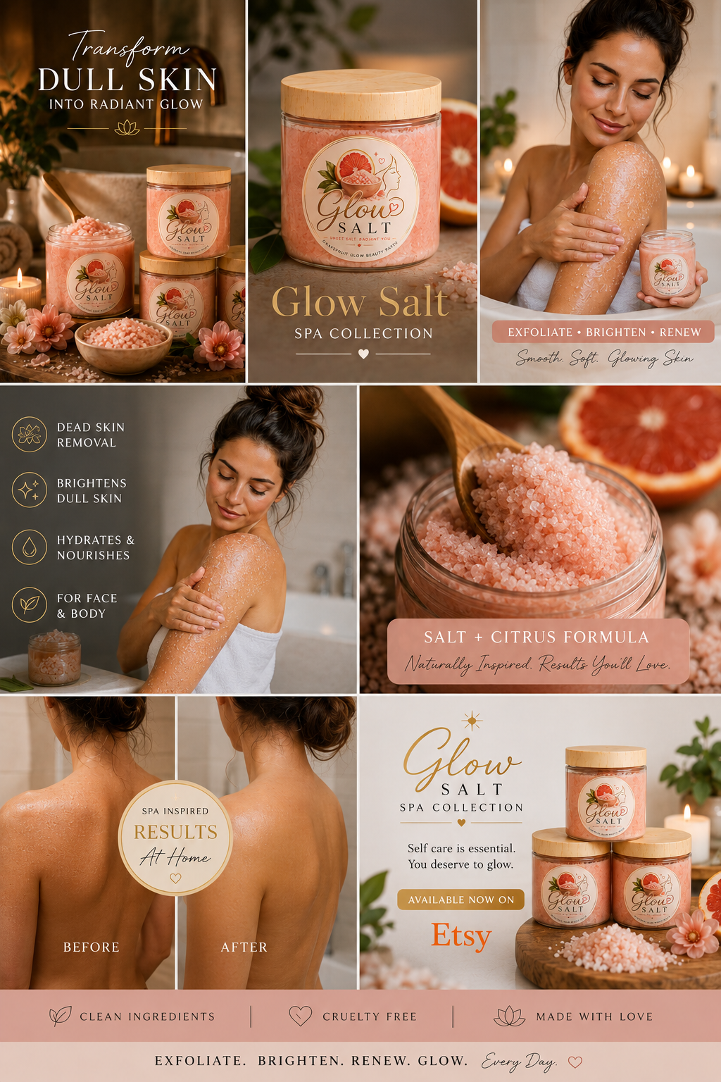 Glow salt Spa facial scrub